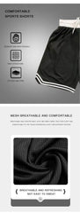 Men's Casual Shorts Black White Stitching 7 Printed Basketball Pants Fitness Sports