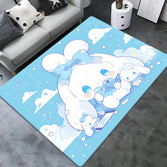 Sanrio Cinnamoroll, Pochacco HD Printed Outdoors Carpet, Living Room Decoration, Sofa