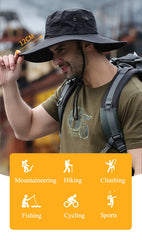 Bucket Hat Cowboy Men Outdoor Fishing Hiking Beach Hats Mesh Breathable