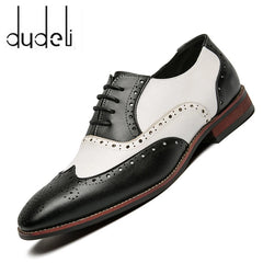 Men Dress Shoes Handmade Brogue Style Paty Leather Wedding Shoes Men