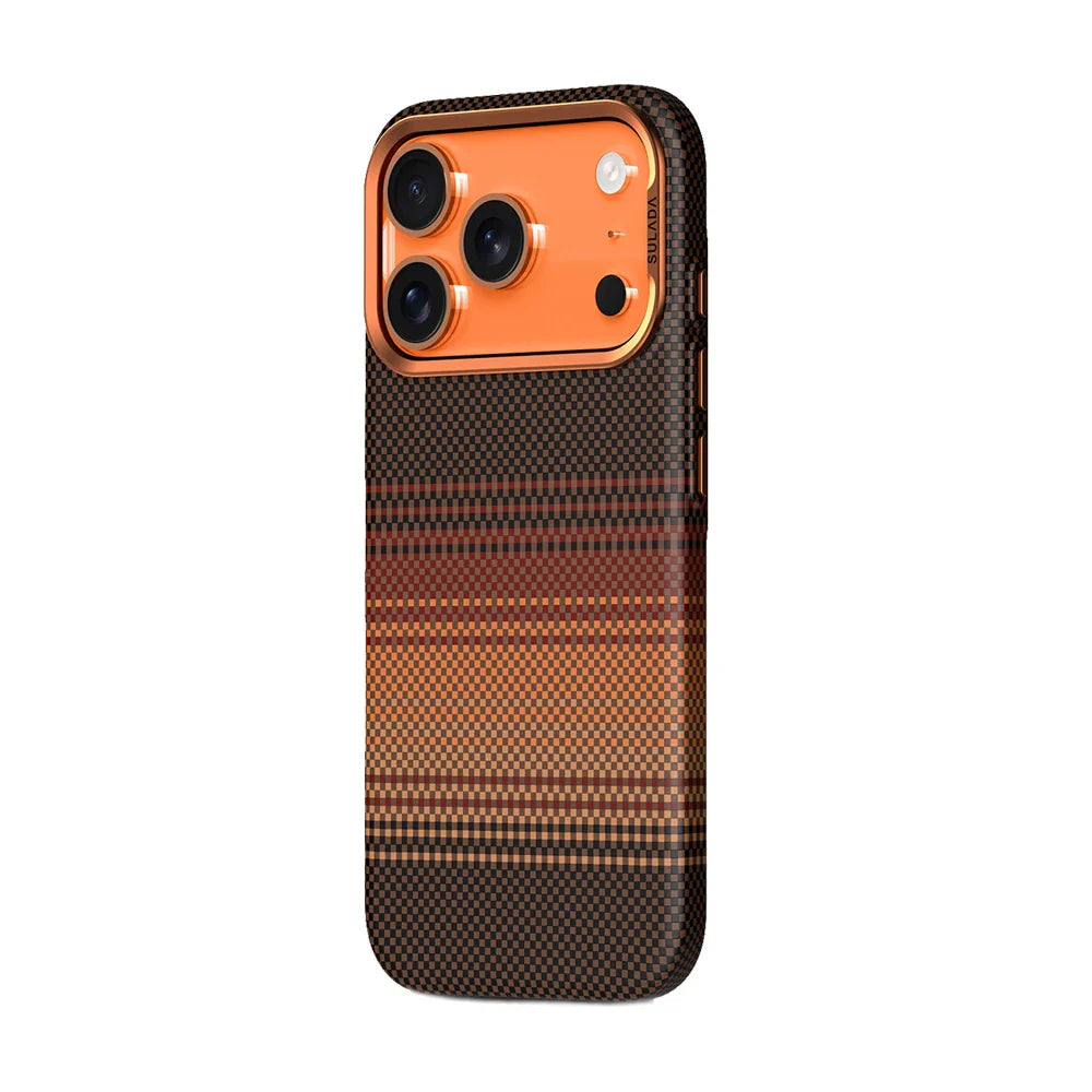 For Iphone 17 Pro Max / 17 Pro / 17 Magnetic Phone Case Carbon Fiber Pattern Magsafe Kevlar Pattern Shockproof Pc Hard Cover