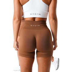 Solid Seamless Shorts Women Soft Workout Tights Fitness Outfits Yoga Pants Gym Wear