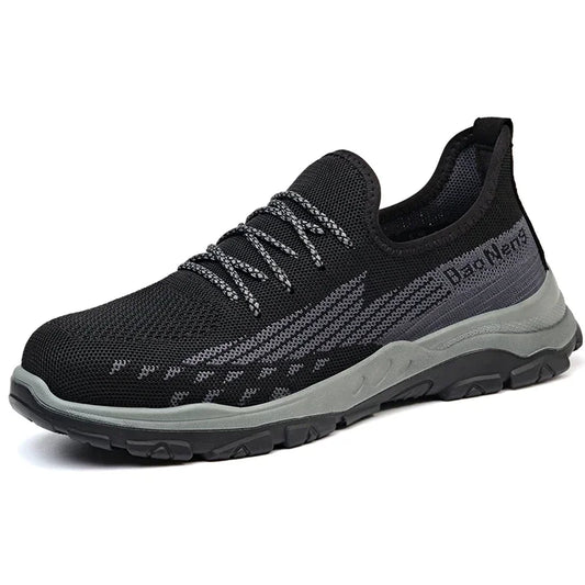 Men Steel Toe Safety Shoes Lightweight Indestructible Work Sneakers Durable Protective Boots for Construction Security Work