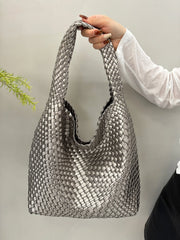 Designer Hand knitting bag PU Large women's Woven tote bag Mistress gift luxury bag