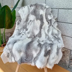 1PCS Thicker Leather Rabbit Fur Rug Can Hand-washed Soft Comfortable Furry Home