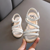Girl Sandals Summer Fashion Kids Baby Girls Bling Rhinestone Princess Single Sandals