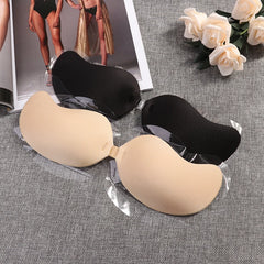 Sujetador Women's Bra Invisible Push Up Bra Self-Adhesive Silicone Seamless