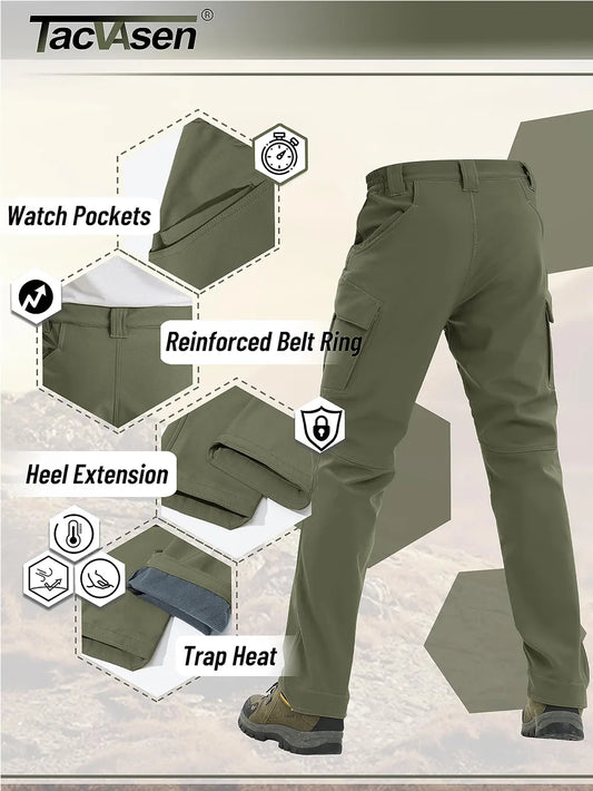 Winter Softshell Thermal Hiking Pants Tactical Pants Mens