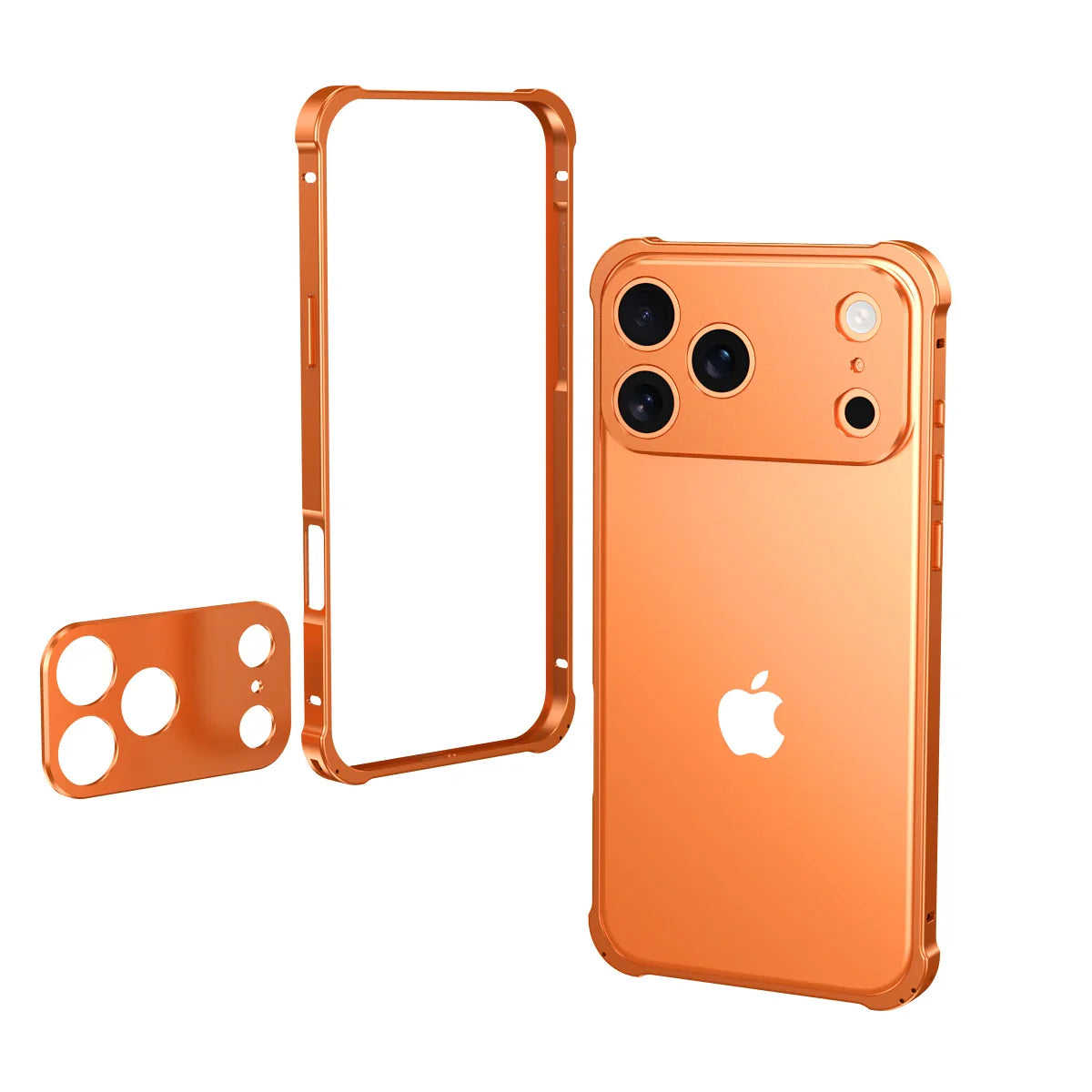 Original Colour Aluminium Frame Metal Bumper Hard Case For IPhone 17Air 17 Pro Max High Quality Alloy Lens Protector Phone Cover