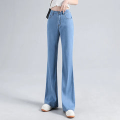 Flared Jeans Woman High Waist Slim Stretch Denim Women Tight Pant Korean