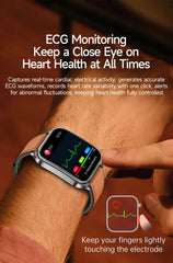 2025 Laser Treatment Three High SmartWatch 1.95" Sapphire Curved Screen ECG+PPG Blood fat Uric Acid Health Diagnosis Smartwatch