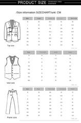 Tuxedo for Mens: Men's Dress Wedding Bridesmaid Jacquard Three-piece Set