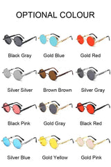 Classic Gothic Steampunk Sunglasses Luxury Brand Designer High Quality Men and Women Retro Round Metal Frame Sunglasses UV400
