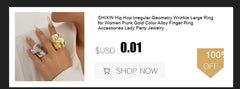 8 Pcs Chunky Open Smooth Surface Rings Set for Women Trendy Gold Color and Silver
