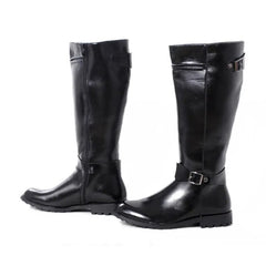 British Style Fashion Men Knight Boots Soft Leather Long Riding Boots Men Military Boots