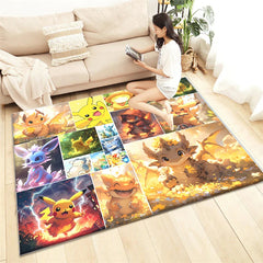 Pokemon Cartoon Carpet Rug for Living Room Bedroom Decoration Picnic Camp Kitchen
