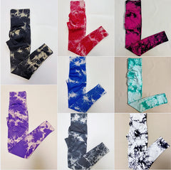 Tie Dye Seamless Leggings Push Up Women Mallas Sports Fitness Contour Yoga