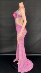 Evening Dresses: Women Rhinestone Dress Birthday Party Stage Performance Wear