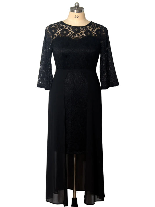 Plus Size Party Dresses for Wedding Guest Women's Spring Summer Long Sleeve