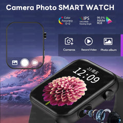 2025 New Smart Watch Men Women Camera Take Photos Record Video Health Monitor Sports Fitness Waterproof BT Call Smartwatch