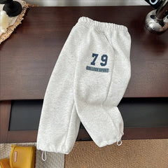 Baby Boy Sets Children's Clothes Suit Autumn Long-Sleeved Sweater Sweatpants 2Pcs New Kids Collar Half-Zip Fashion Outfits