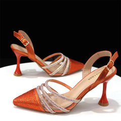 Matching Shoes and Bags: Elegant High Heels Nigeria Popular Design Ladies Shoes