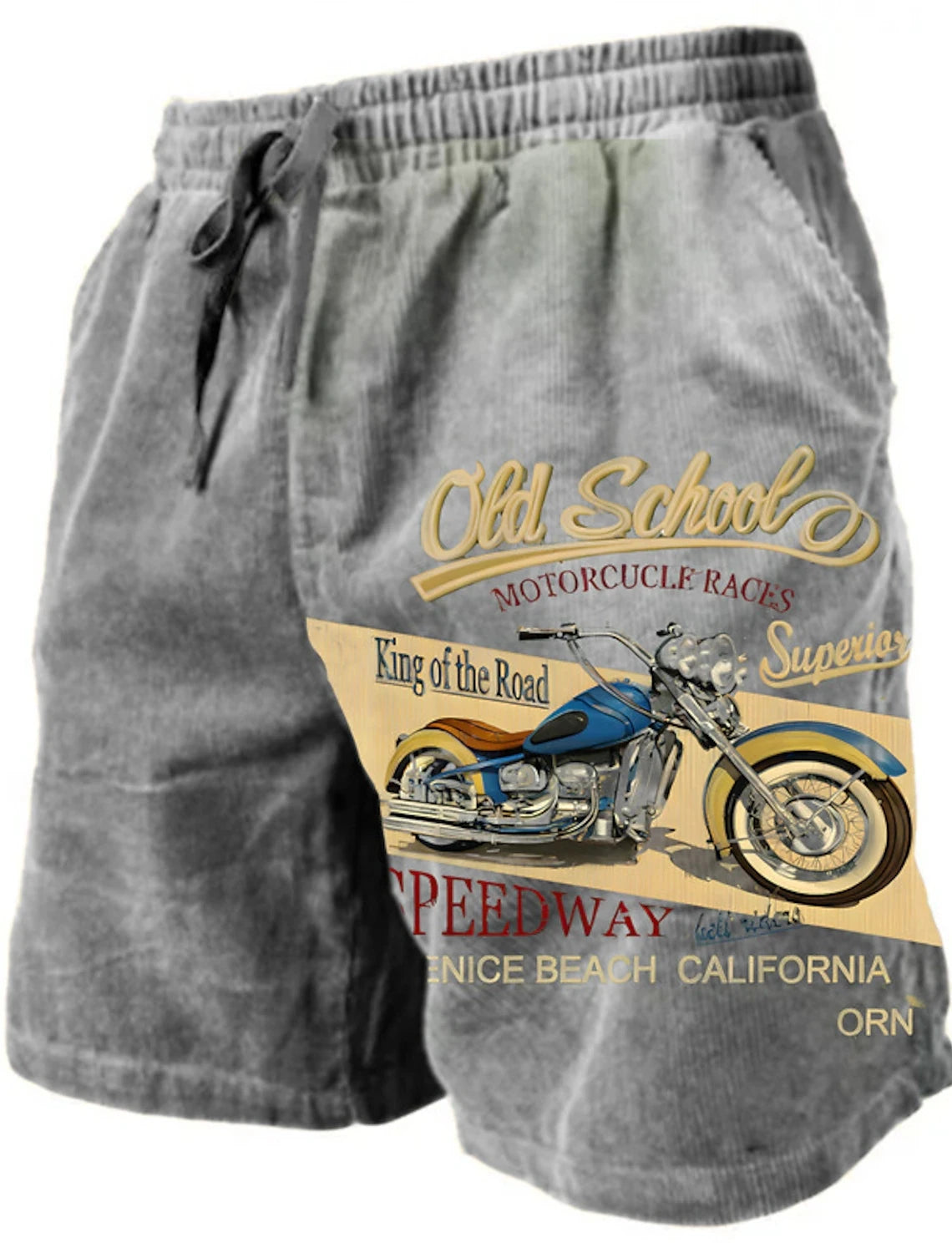 Men's Beach Pants Heavy Shaped Motorcycle 3D Printed Shorts Men Summer Breathable Shorts Fitness Street Shorts Men's Ropa Hombre