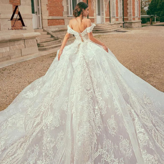 Wedding Dresses for women Appliques Royal Train Princess