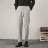 Straight Men Pants Fashion Business Korean Loose Casual White Black Gray