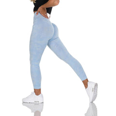 Camo Seamless Workout Leggings Butt Lift Yoga Pants Women Stretch Fitness