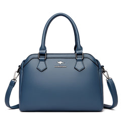Multi-pocket Handbag Purses Genuine Cowhide Leather Shoulder Bag