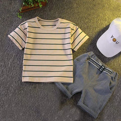 Children Clothing mother Kids Clothes Children's Sets Boys T-shirt Shorts Summer Cotton Short sleeve fashion Suit2PCS