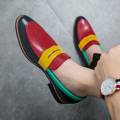 Men Business Dress Shoes Slip on Men Leather Formal Moccasin Oxford Male Loafers Shoes for Men