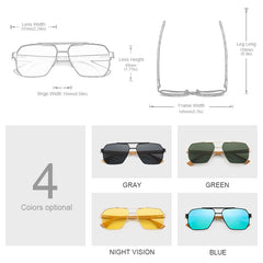 Sunglasses For Men Women Square Metal Sun Glasses Blue Lens