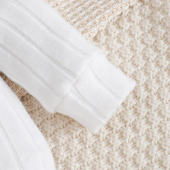 3PCS Newborn Baby Boy Clothes Set Long Sleeved Color Blocked Bodysuit+Gray Pants+Hat Autumn Clothing for Toddlers 1-18 Months