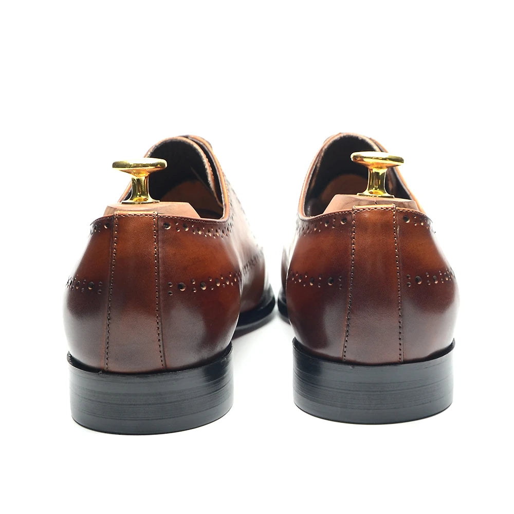 Luxury Italian Mens Wedding Dress Shoes Genuine Leather