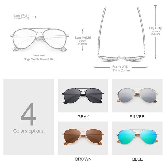 Sunglasses Pilot Sun Glasses Men Women Polarized Eyewear Blue