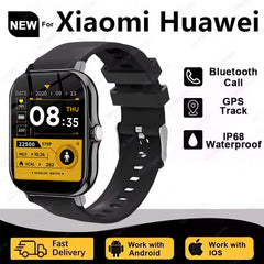 New SmartWatch Men Women 2.02 Amoled BT Call GPS Tracker NFC Sport Waterproof Heart Rate Smart Watch Fitness Tracker