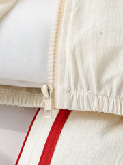 2Pcs Baby Boys Short Sleeve With Zipper Top & Pants Set Summer Outdoor Sports Clothes For 1-3Y Casual