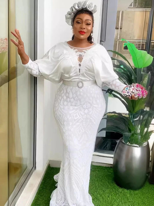 Party Prom Evening Dresses For Women Dubai African Luxury Sequin
