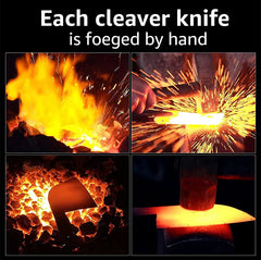 Handmade Forged Meat Cleaver Chopping Butcher Knife Bone Cutter High Carbon