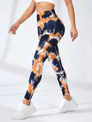 Tie Dye Seamless Leggings Women for Gym Yoga Pants Push Up Workout Sports Leggings