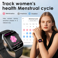 Pinteek Smartwatch Bluetooth Call Smartwatch Touch Dial for Android Music Fitness Tracker Sports Watches Compatible Strava
