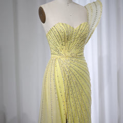 Homecoming Dresses: Green One Shoulder Mermaid Evening Dresses for Women