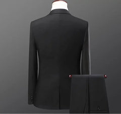 Business Suits For Men Western-style Casual Clothes Blazers Vest Pants 2-piece Set