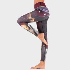 Women Sport Leggings 3D Print Elastic High Waist Yoga Pant Superhero Leggins Gym