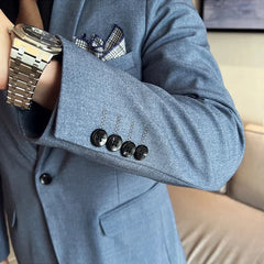 Prom Suits for Men: Plaid Men's Slim Fit Suit Set for Office, Weddings, and Formal Events