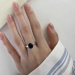 925 Sterling Silver Rings Party Jewelry Vintage Charm Double Layer