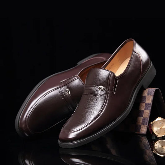 Leather Men Formal Shoes Luxury Brand 2024 Men's Loafers Dress Moccasins Breathable