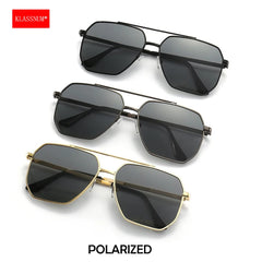 Men's Sunglasses Polarized Metal Classic Square Frame Driving Anti Glare